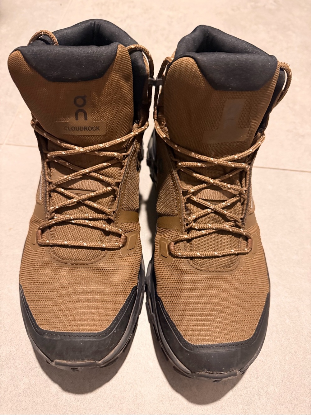 On Running Cloudrock Men's Tan Brown Trail Boots